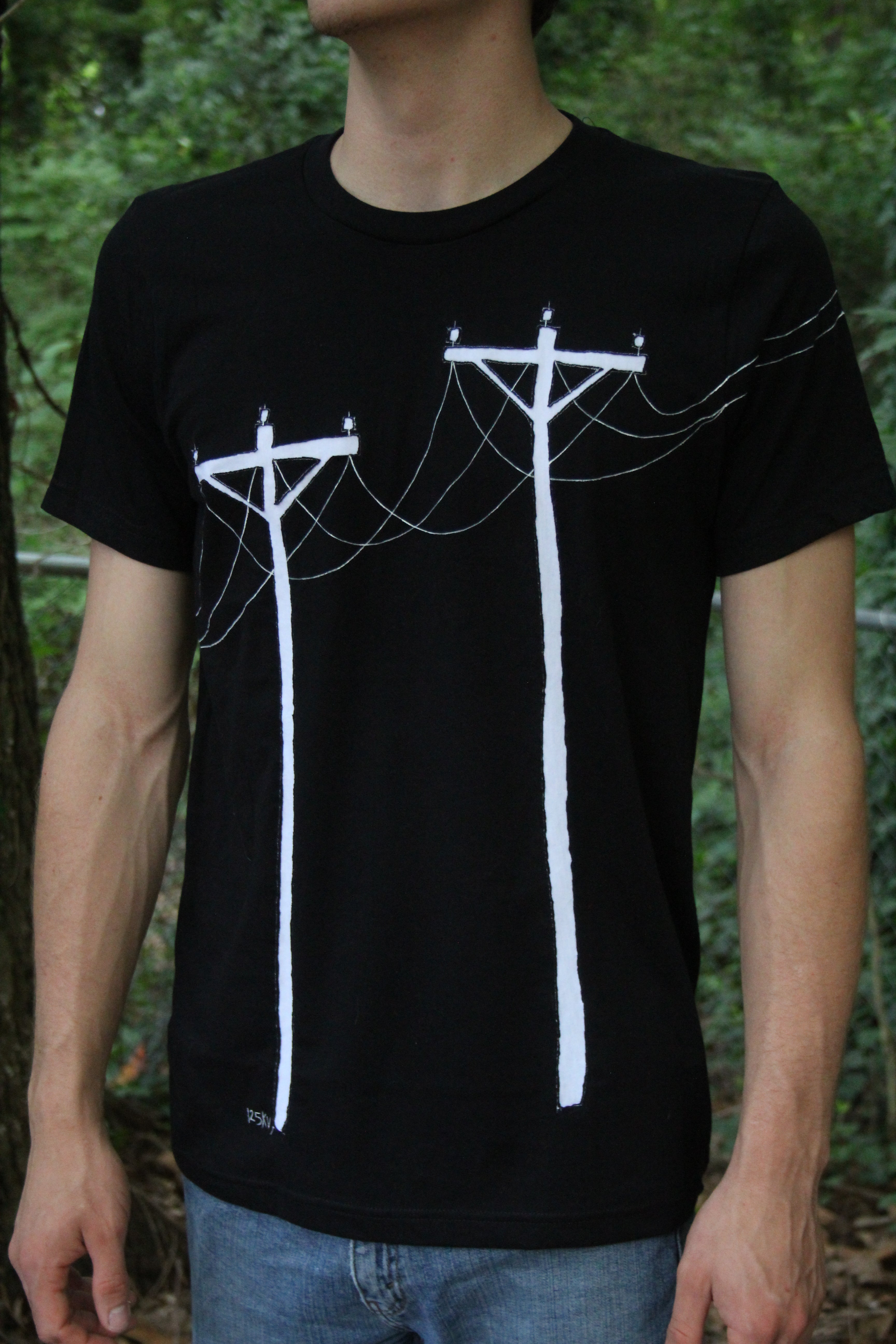 powerlines tee medium (negative ver)