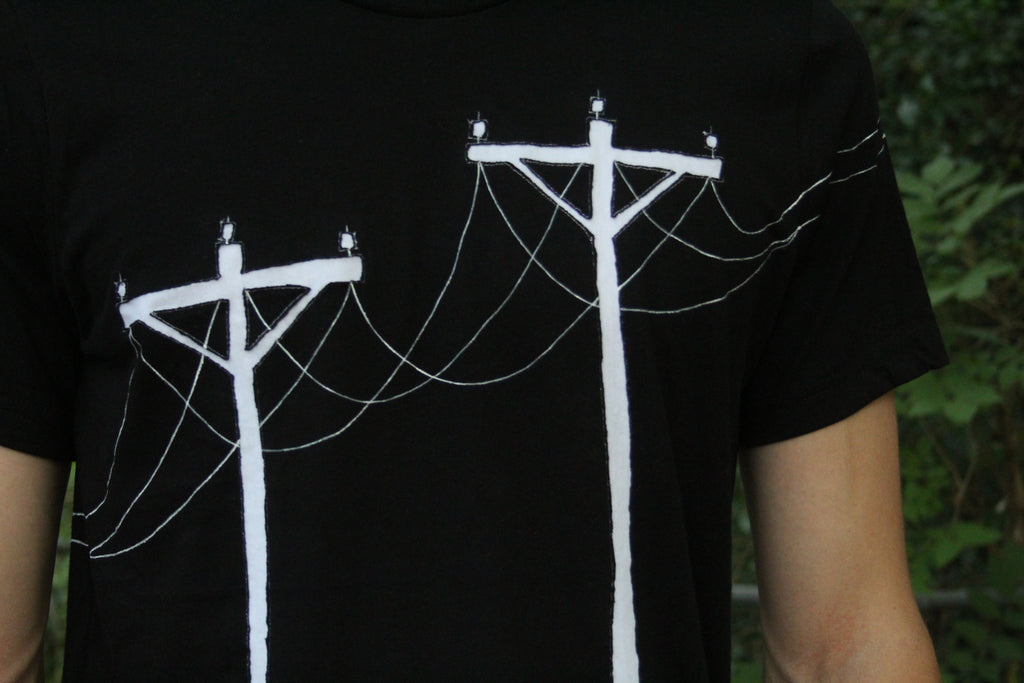 powerlines tee medium (negative ver)